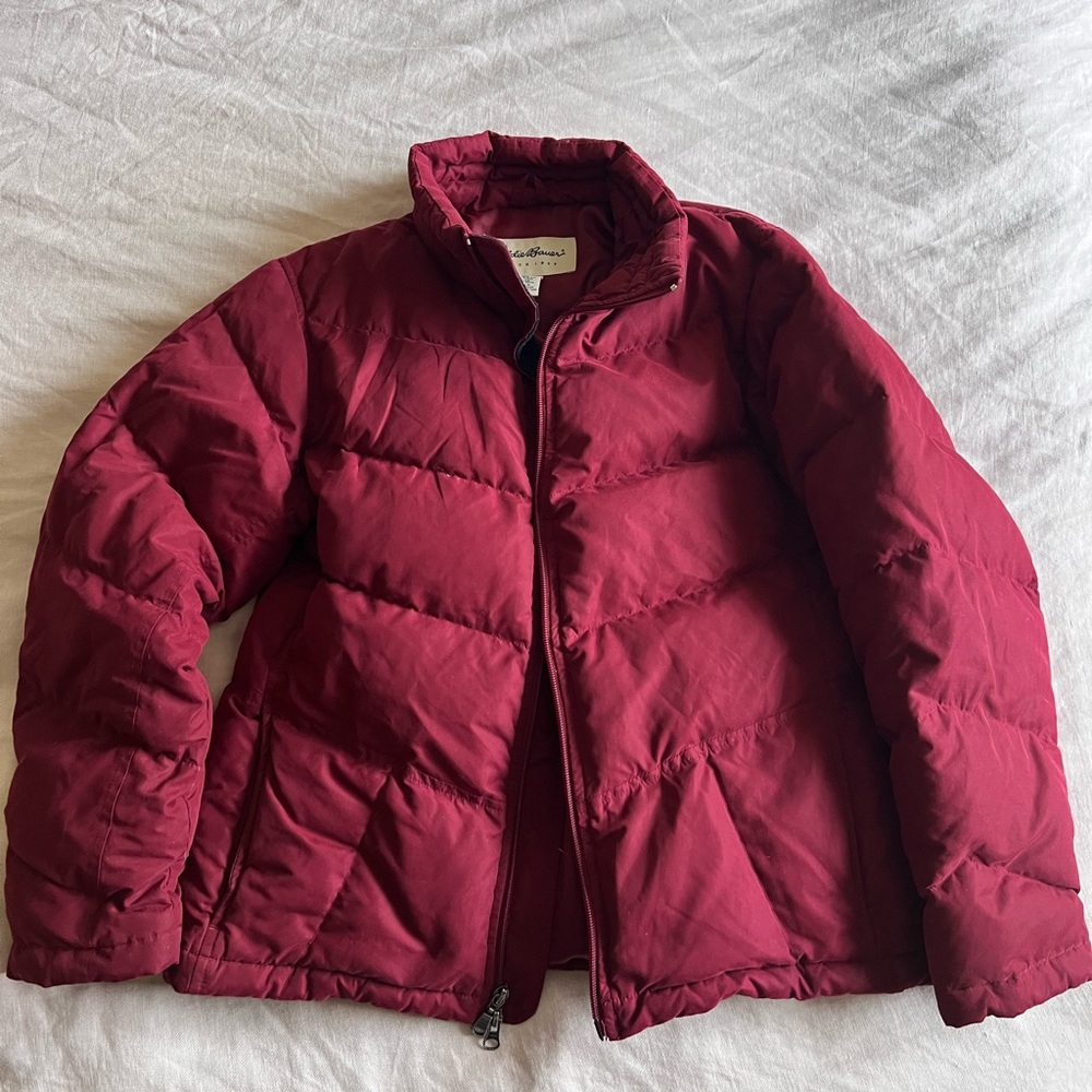 Eddie Bauer Burgundy Puffer Jacket